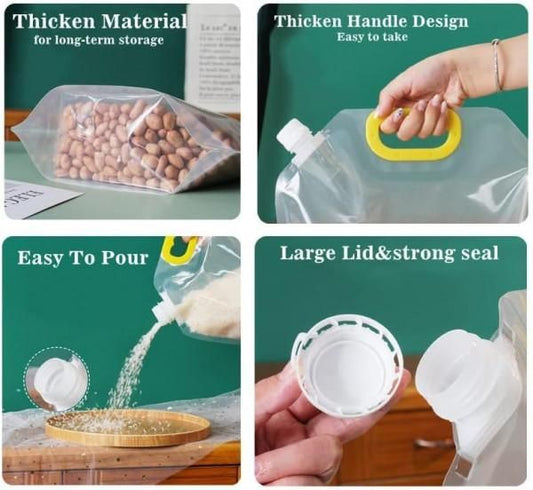 Food Storage Grain Bag With Holder