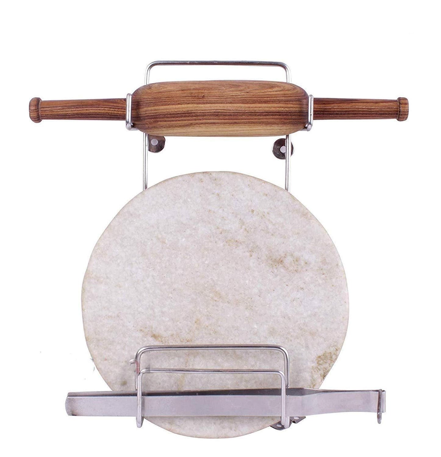 Stainless Steel Rolling Pin Holder Chakla Belan Stand